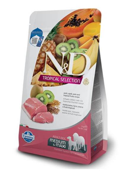 Farmina N&D dog TROPICAL SELECTION AG adult medium and maxi pork 2 kg