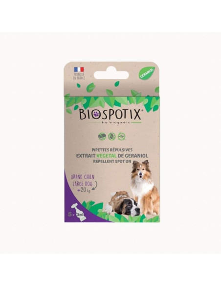 BIOGANCE Biospotix Dog spot-on L-XL s repelentným účinkom 3 x 3 ml  (nad 20 kg)