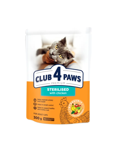 CLUB 4 PAWS Sterilized with chicken 300g