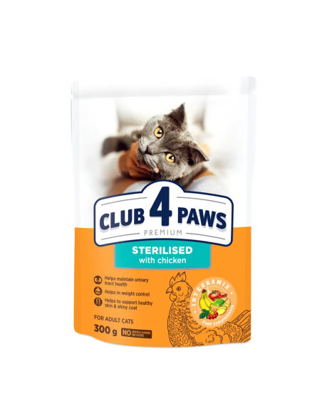 CLUB 4 PAWS Sterilized with chicken 300g