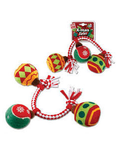 Gigwi hračka Vianočné lano s loptičkami