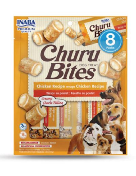 Pamlsok Inaba Churu Bites dog kura 8 túb