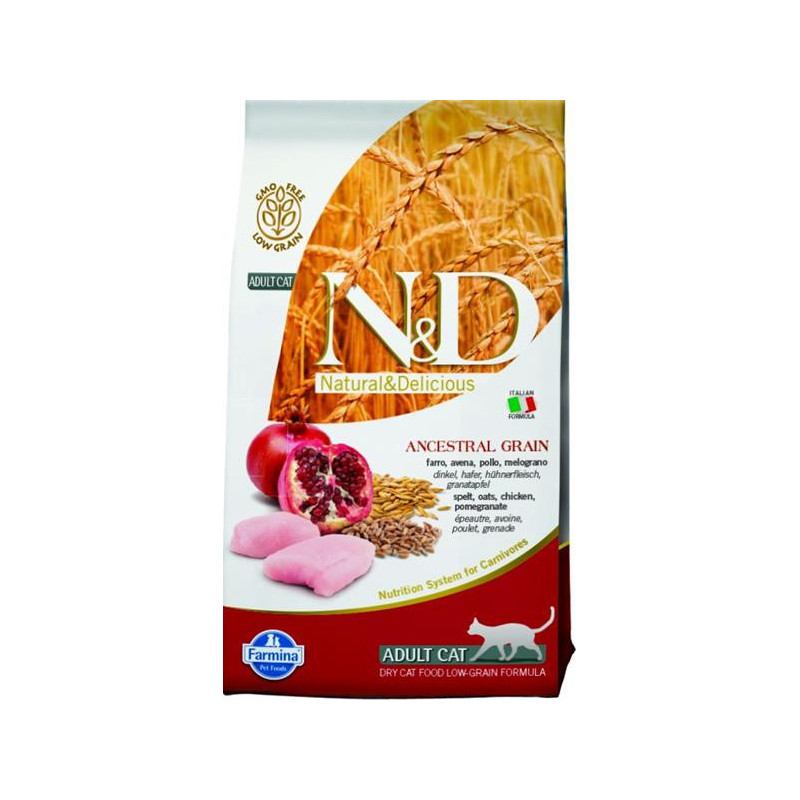 Farmina N&D cat AG adult, chicken, spelt, oats & pomegranate 1,5 kg